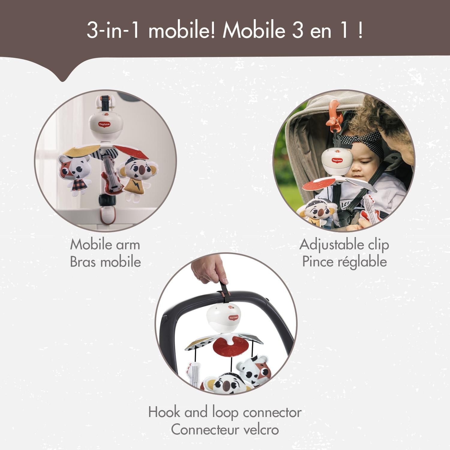 Tiny Love Take Along 3 in 1 Mobile - Tiny Rockers Collection