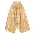 thumbnail image 4 of Halloween Sequin Hooded Cape, Tie-Front Sparkly Cloak for Stage Performance & Holiday Party, Glittery Open-Front Cover-Up for Women, 1 PC Gold, 4 of 8