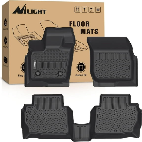 Nilight TPE Floor Mats for Ford Fusion Lincoln MKZ 2013 2014 2015 2016,All Weather Custom Fit Heavy Duty Floor Liners,Black