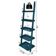thumbnail image 4 of eHemco 5 Tier Ladder Leaning Wall Bookcase, Storage Bookshelf, 70 Inches, Blue, 4 of 10