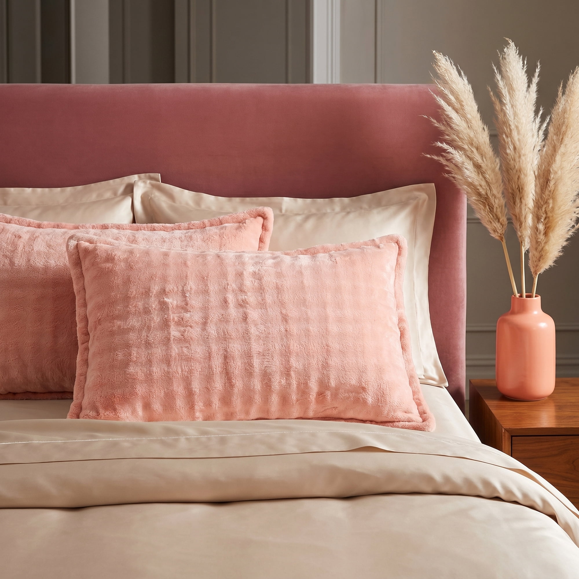 Unique Bargains 2 Pack Polyester Pillowcase Envelope Closure Wrinkle Resistant Pink