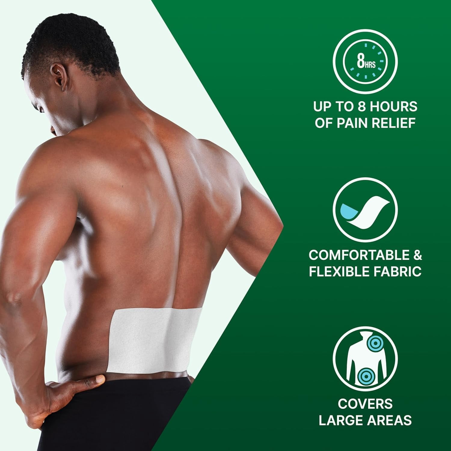 Biofreeze XL Pain Relief Patches, Menthol Pain Patches for Lower Back Neck Knee Shoulder, 4 Count (Pack of 2)