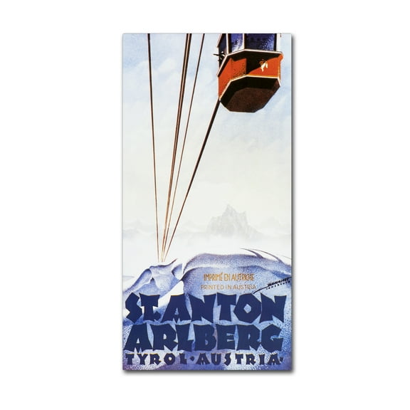 Trademark Fine Art 'Austria Ski' Canvas Art by Vintage Apple Collection