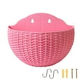 thumbnail image 2 of Juego de 2 maceteros de pared con autorriego, diseño de ramas y flores Rosado rojo, 2 of 9