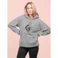 thumbnail image 2 of Outline Zodiac Sign Capricorn Hoodie Women -Image by Shutterstock, Female Large, 2 of 4
