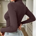 thumbnail image 5 of ZUBKTES Sweaters for Women Solid Stretchable Turtleneck Sweater Fall Winter Base Ribbed Long Sleeve Slim Fit Lightweight Pullover, 5 of 7