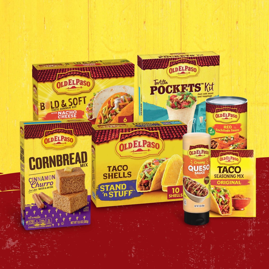 (6 pack) Old El Paso Cornbread Mix, Cinnamon Churro, Baking Mix, 13.5 oz