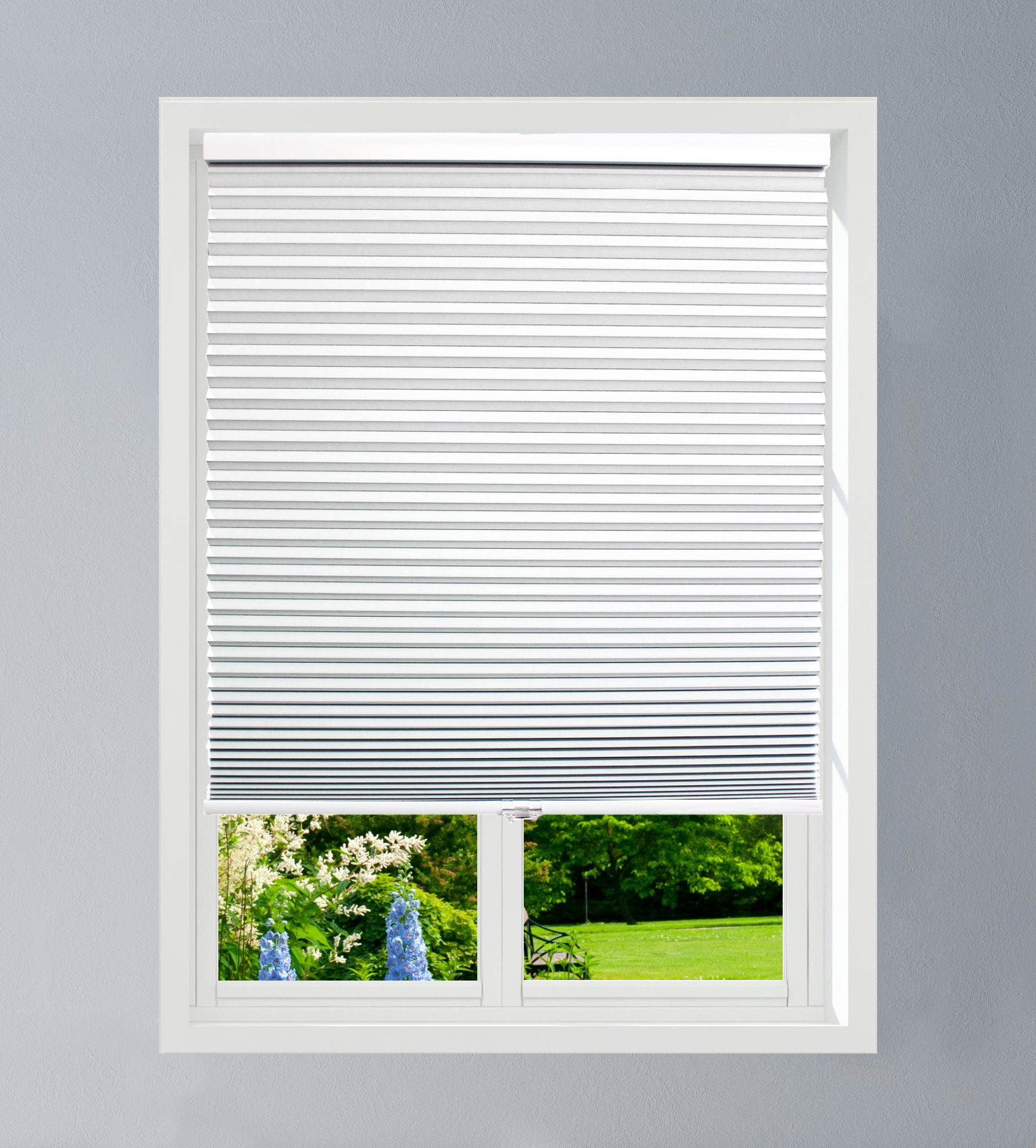 Gray Sheen New Age Blinds Room Darkening Inside Frame Mount Cordless Cellular Shade 43-1/2 x 48-Inch
