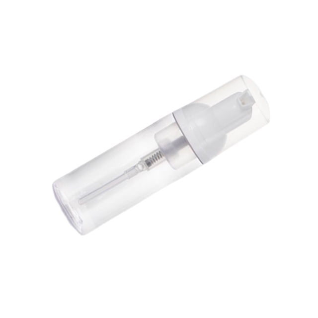 Seitruly Botella dispensadora de espuma con bomba, Mini desmaquillador de plástico portátil, contenedor de botellas dispensadoras de espuma Cuentagotas de vidrio y botellas 60ML