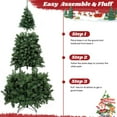 thumbnail image 6 of Slim Artificial Hinged Christmas Tree Skinny Corner Xmas Tree with 350 Incandescent Warm White Lights Prelighted Xmas Tree with Foldable Stand, Snow, 6 of 8