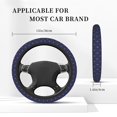thumbnail image 3 of Cauagu Anchor Heart Blue Print Car Steering Wheel Cover - Universal Car Accessory for Diverse Cars for Steering Wheel with a Diameter of 14.5"-15", 3 of 7