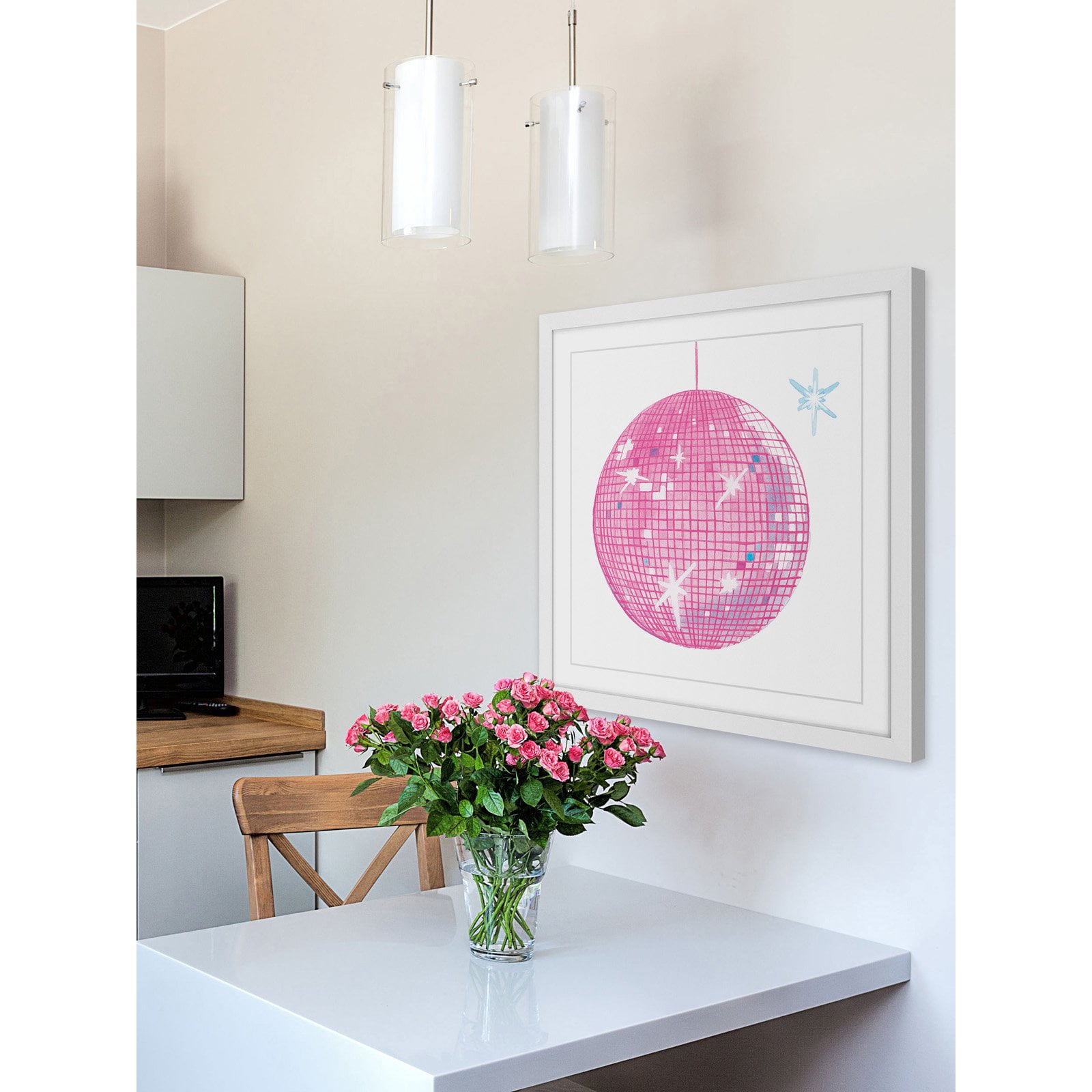 Marmont Hill "Discoball" by Molly Rosner Framed Painting Print