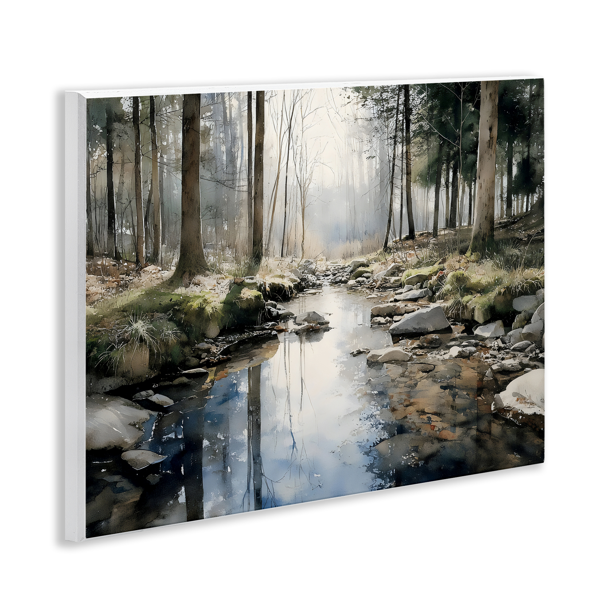 Stupell Industries Rock Creek in Morning Mist Wall Plaque Art, design by Franklyn Gregory
