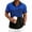#9Blue, variant on Mens Shirts Waffle Knit Polo Shirts, Short Sleeve Striped Casual Tops