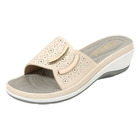 

Vuygyu Women Shoes Thick Sole Wedge Flip Flops Fashionable Bohemian Beach Sandals Sandals Heels for Women Womens Bow Knotted Heeled Sandals Strap up Sandals for Women Sexy Pedicure Sandals for Women