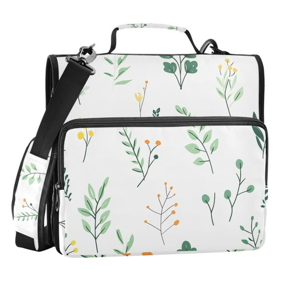 ALAZA Zipper Binder Grass 3 Ring Trapper Keeper File Folder Organizer Bag