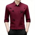 thumbnail image 1 of MDUKONU Chemise Homme Business Casual à Manches Courtes Résistante aux Plis Entretien Facile Rouge Melon D\'eau 110, 1 of 4