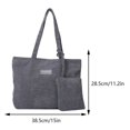thumbnail image 2 of Bolso Mano Pana para Mujer Bolso Hombro Invierno Con Monedero Bolso Hobo (gris Oscuro), 2 of 7