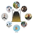 thumbnail image 6 of Sikiie Gold Glitter Gradient Drawstring Backpack Drawstring Bags, Draw String Back Bag for Sports, Gym, Travel, Swimming, Beach-Medium, 6 of 6