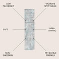 thumbnail image 3 of JONATHAN Y SILK ORCHID 2 x 8 Runner Rug, Timeworn Abstract - Gray/Turquoise, SOR205A-28, 3 of 8