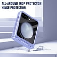 thumbnail image 4 of TECH CIRCLE for Samsung Galaxy Z Flip 5 5G 2023 Case with Hinge Protection, Small Screen Protector Support Wireless Charging Shockproof Drop Protective Hard Slim Phone Cover for Galaxy Z Flip 5,Purple, 4 of 8