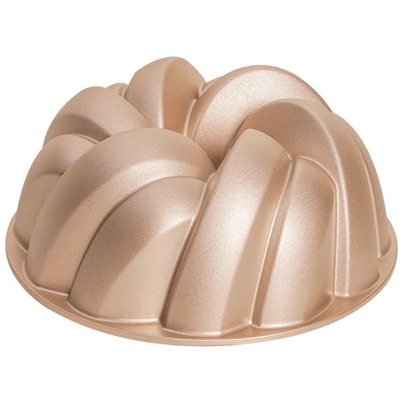 Nutrichef Extra Thick Cast Aluminum Cascade Fluted Cake Pan Baking Pan, 2 Layers Non-Stic