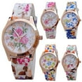 thumbnail image 2 of PENGXIANG Montre-Bracelet à Quartz pour Femmes avec Bracelet en Silicone et Chiffres Arabes, 2 of 10