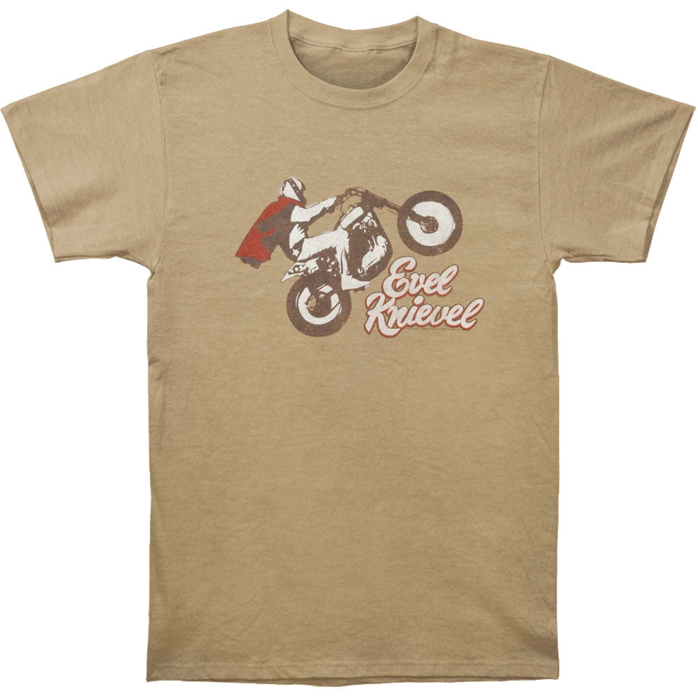 Evel Knievel Mens T-Shirt New STUNT CYCLE in 100% Navy Cotton in Sizes SM 5XL 