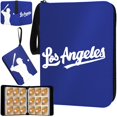 thumbnail image 1 of Carpeta para tarjetas de béisbol KivolFun de 900 bolsillos, azul, cuero PU, 1 of 7