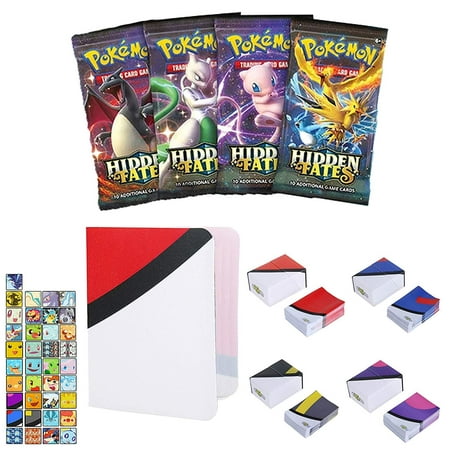 Totem World 1 Sun and Moon Hidden Fates Booster Pack with a Inspired Mini Binder Collectors Album, Deck Box and 100 Card Sleeves for Pokemon Cards - Rare Holo Common or Uncommon (The Best Pokemon Card In The World 2019)