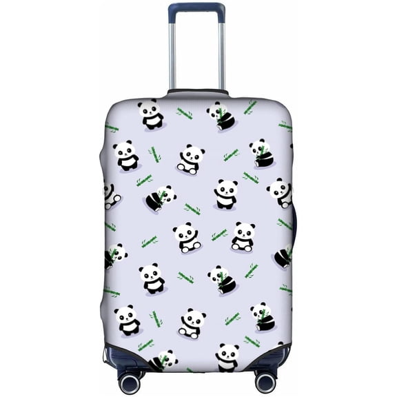 Luggage Cover Cute Animal Panda Cartoon Suitcase Covers Elastic Dustproof Protector For 18-32 Inch Luggage Washable And Decorative Travel Bag Cases(L)