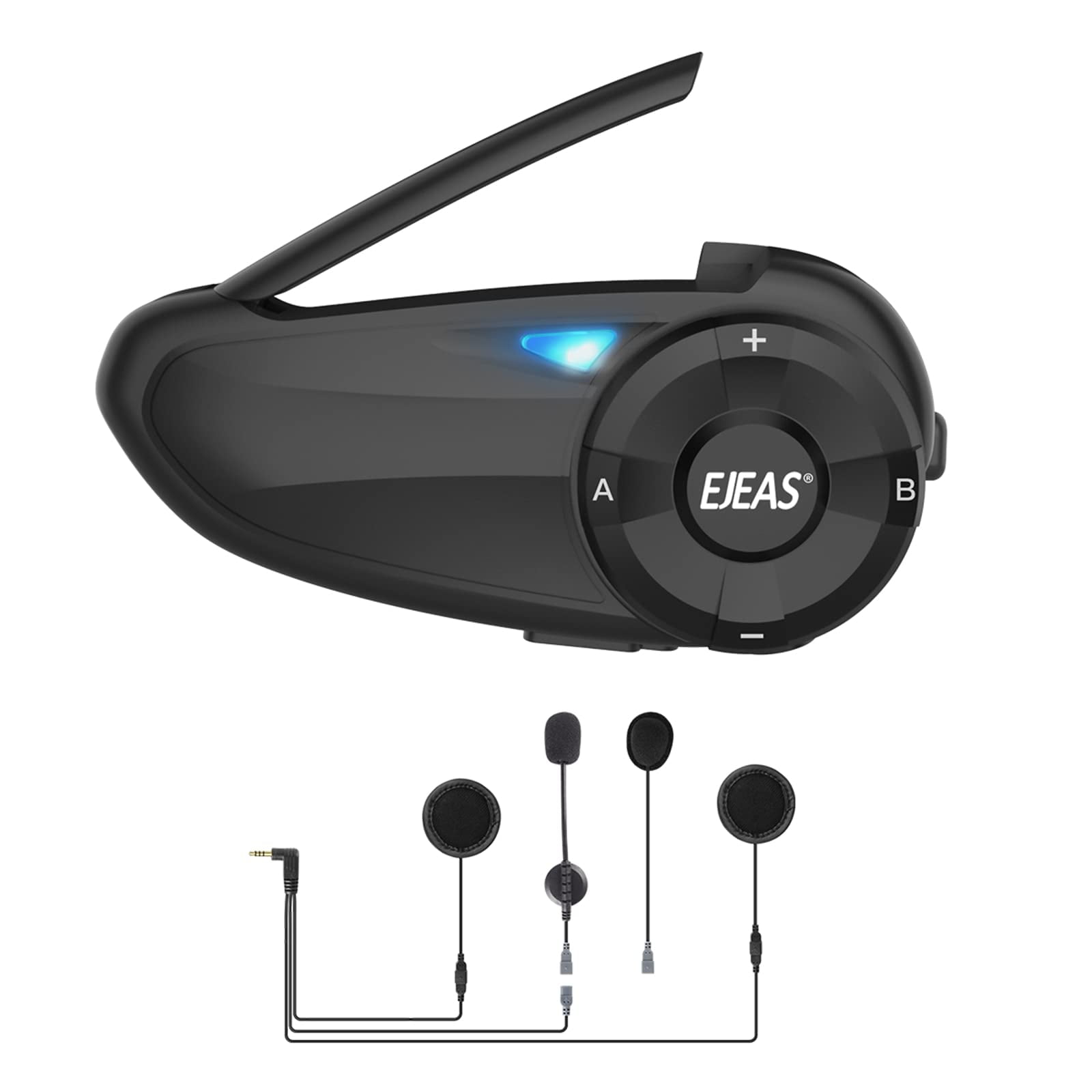 lettergreep long Rekwisieten EJEAS Q7 Motorcycle Helmet Bluetooth Intercom, Motorcycle Bluetooth 5.1  Headset with CVC Noise Reduction and FM Radio Function, Connect Up to 7  Riders for Snowmobile/ATV/Dirt Bike (1 Pack) - Walmart.com
