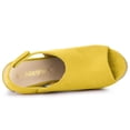 thumbnail image 4 of Sandalias De Cuña Tacón De Plataforma Alpargata Para Mujer Amarillo 37.5, 4 of 6