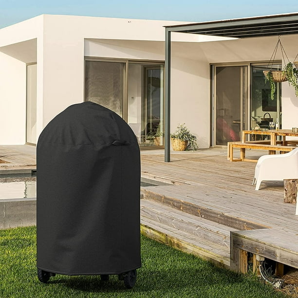Waterproof 6755 Grill Cover for Char Griller Akorn Kamado and Premium Kettle Charcoal Grill 600D Heavy Duty Polyester with Anti UV Coating 46.8 x 51.8 Walmart Business Supplies
