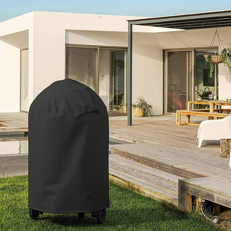 Waterproof 6755 Grill Cover for Char Griller Akorn Kamado and Premium Kettle Charcoal Grill 600D Heavy Duty Polyester with Anti UV Coating 46.8 x