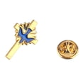 thumbnail image 4 of Elegant Doves Crosses Lapel Pin Unique Doves Crosses Brooch Adornment Individualized Badge Pin for Daily Wear, 4 of 8