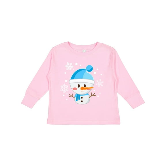 Inktastic Christmas Holiday Snowman Boys or Girls Long Sleeve Toddler T-Shirt