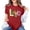 Red, variant on Womens Easter T Shirts Easter Day Cartoon Bunny Short-Sleeve T-Shirt Tops Round Neck Sports T-Shirt Workout Tops