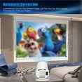 thumbnail image 4 of White Mini Projector 720P (1280*720) with 1:0.9 Throw Ratio, AV1 Support & 4K Decoding - Portable Home Theater for Dormitory & Outdoor Use, Includes Projector, Remote, Power Supply & User Guide, US, 4 of 6