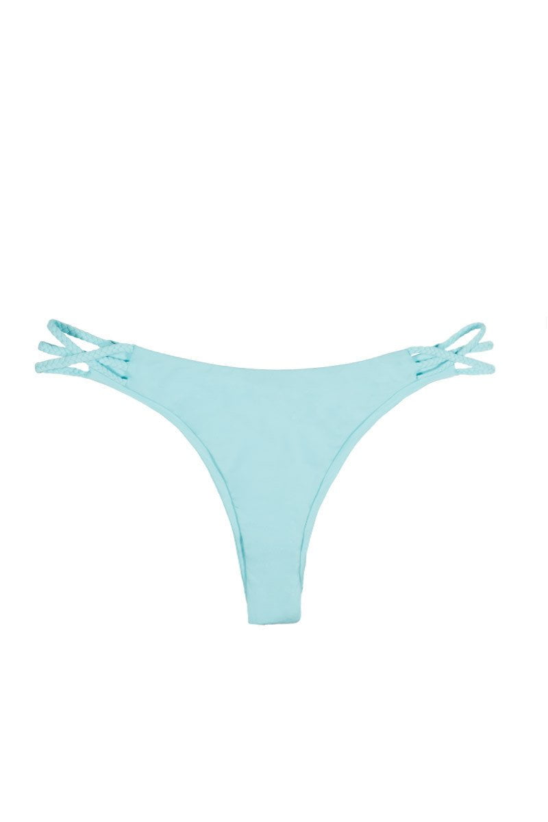 Frankies Bikinis - Kaia Skimpy Strappy Bikini Bottom - Sky Blue ...