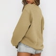 thumbnail image 4 of Tops Long Sleeve Sweatshirts Plus Size Oversized s Crewneck Solid Color Lightweight Knit Pullover Loose Women's Sweatshirts Casual Striped Sweaters Activewear Clothing, 4 of 4