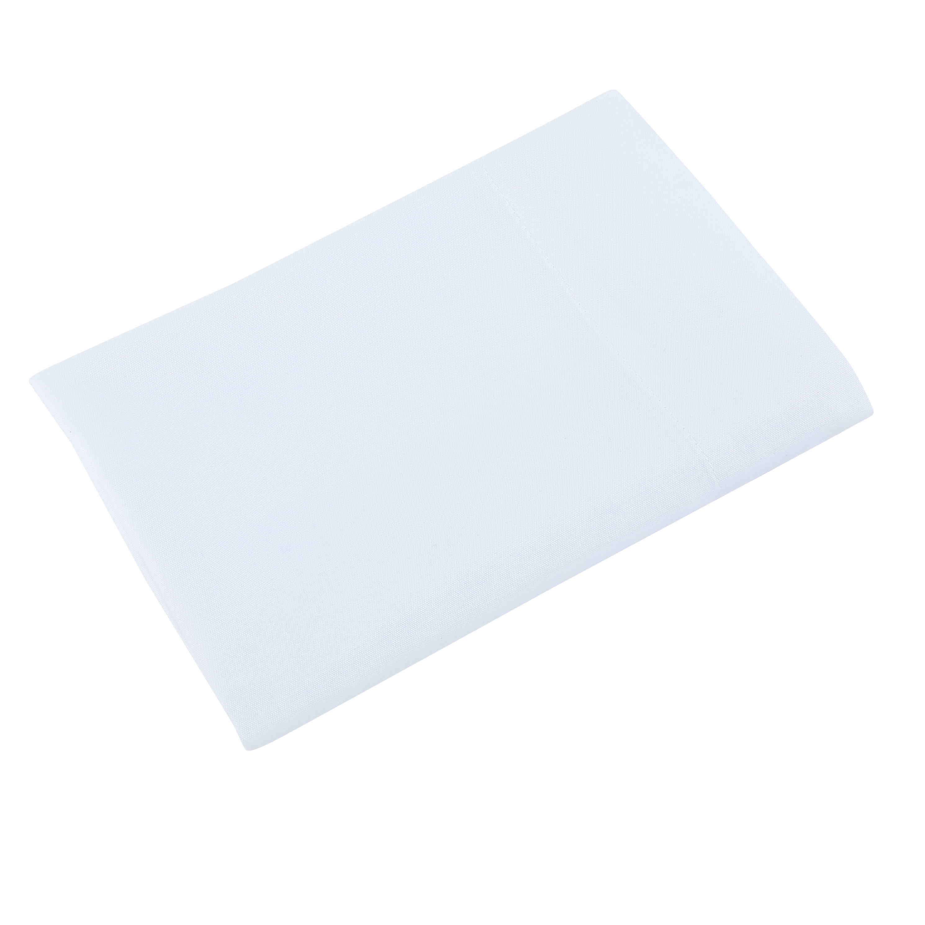 Mainstays Basic Value Microfiber Pillowcase, Standard, White, 1 Piece