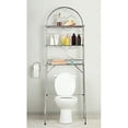 thumbnail image 2 of J&V TEXTILES 3-Shelf Bathroom Organizer Over The Toilet, Bathroom Spacesaver Silver, 2 of 4