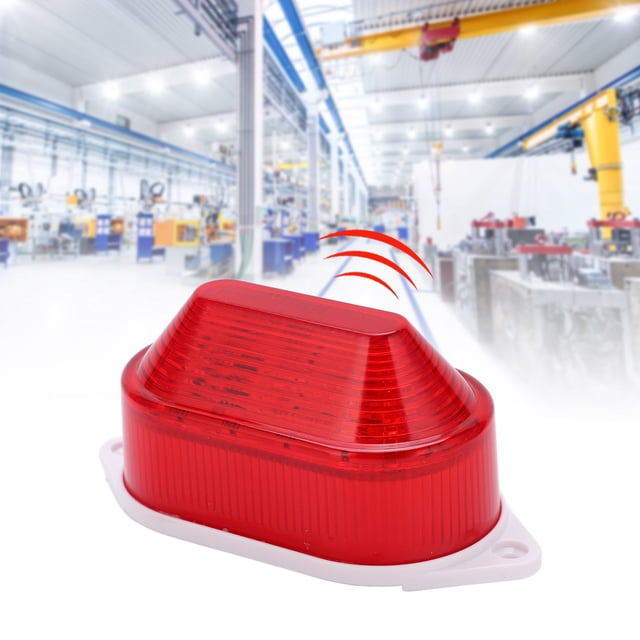 Luz Roja LED De Emergencia, Resaltado De Alto Decibelio Bajo Consumo De Energía Señal De Seguridad Sonido De Sirena Luz De Alarma Durable Con Zumbador Para Monitoreo De Fábrica