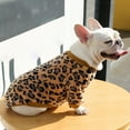 thumbnail image 5 of Dog Sweater Leopard Pattern Dog Hoodie Knitwear Sweater with Hat Winter Warm Pet Clothes of Kitten Puppy, 5 of 8
