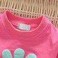 thumbnail image 5 of HCNTES Baby Girl Winter Clothes Autumn Winter Kids Clothes Girls Print Pullover Long Sleeve Tops+Petal Pants Set Sport Suit, 5 of 7