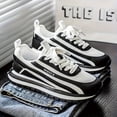 thumbnail image 2 of Men'S Casual Sneakers - Breathable Mesh & PU Upper, Teal/White Color-Blocking Design, Thickened PVC Non-Slip Sole, Daily Wear, Lace-Up Shoes, Fashionable Comfortable for All Seasons, Outdoor Hiking,, 2 of 9