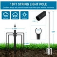 thumbnail image 2 of 4/8Pack 10Ft Metal String Light Poles with Fork,Outdoor Post Lights,Pole for Hanging Christmas Lights Garden, Patio, Wedding, Backyard, Deck, Party, 2 of 7