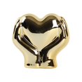 thumbnail image 3 of Figura de cerámica con forma de corazón, romántica, para decoración del hogar, manualidades, escultura y adorno. Oro sin mano, 3 of 9