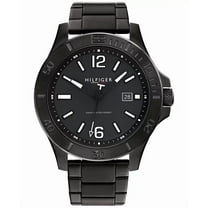 Tommy Hilfiger Men's Stainless Steel Analog Quartz Watch, 46mm - Black
